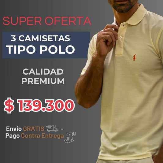 Pack X3 |Camiseta Tipo Polo Premium Unicolor👕